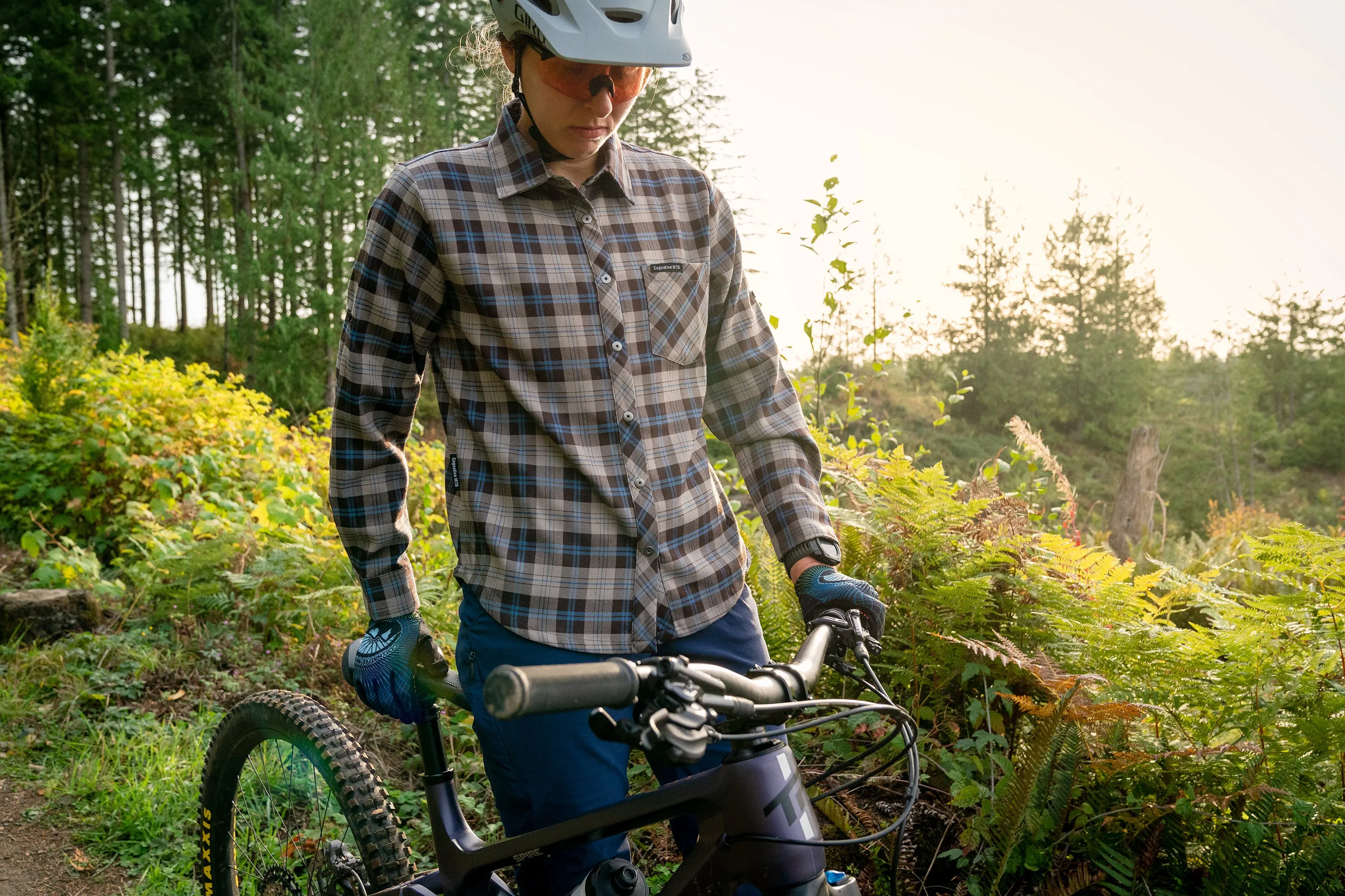 Women's Cognative Technical Flannel - (Grey/Blue)