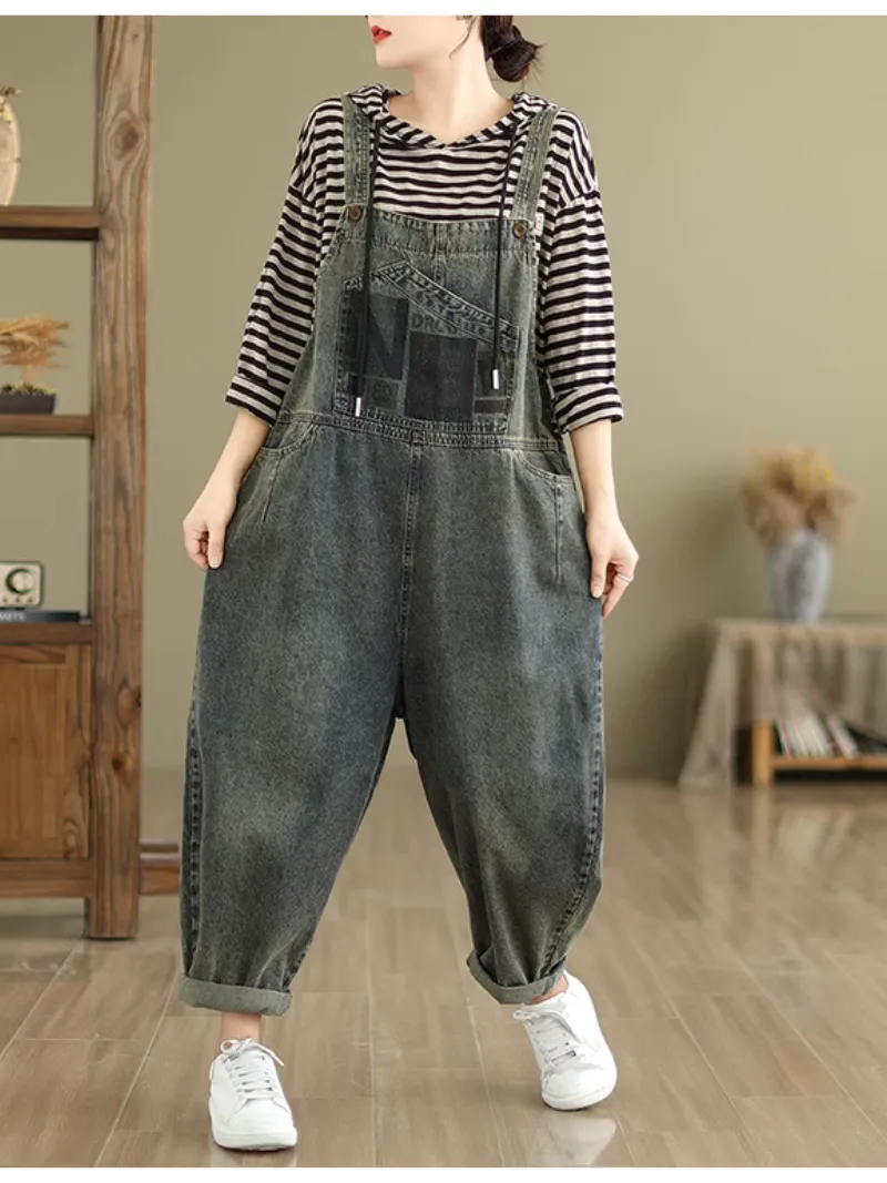 Women's Trendy & Comfortable Overalls Hooded Dungarees