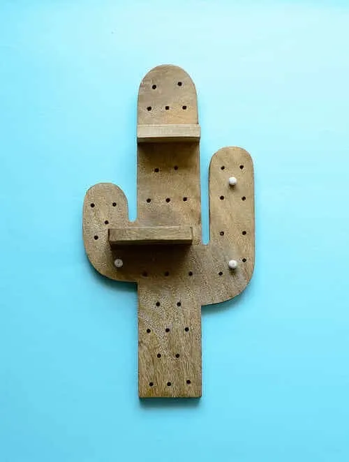 Wooden Stuck On You Cactus Shelf