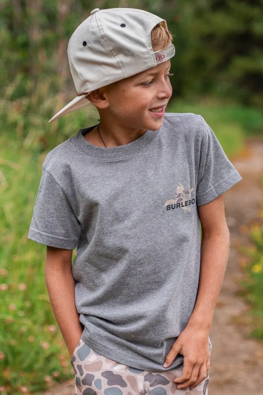 Youth Tee - Pintail Diving Duck - SS - Dark Heather Grey